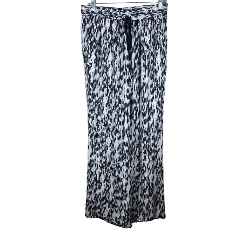 Joie Wide Legs Pant Women's Size M Multicolor 100% Silk Front Pockets Drawstring